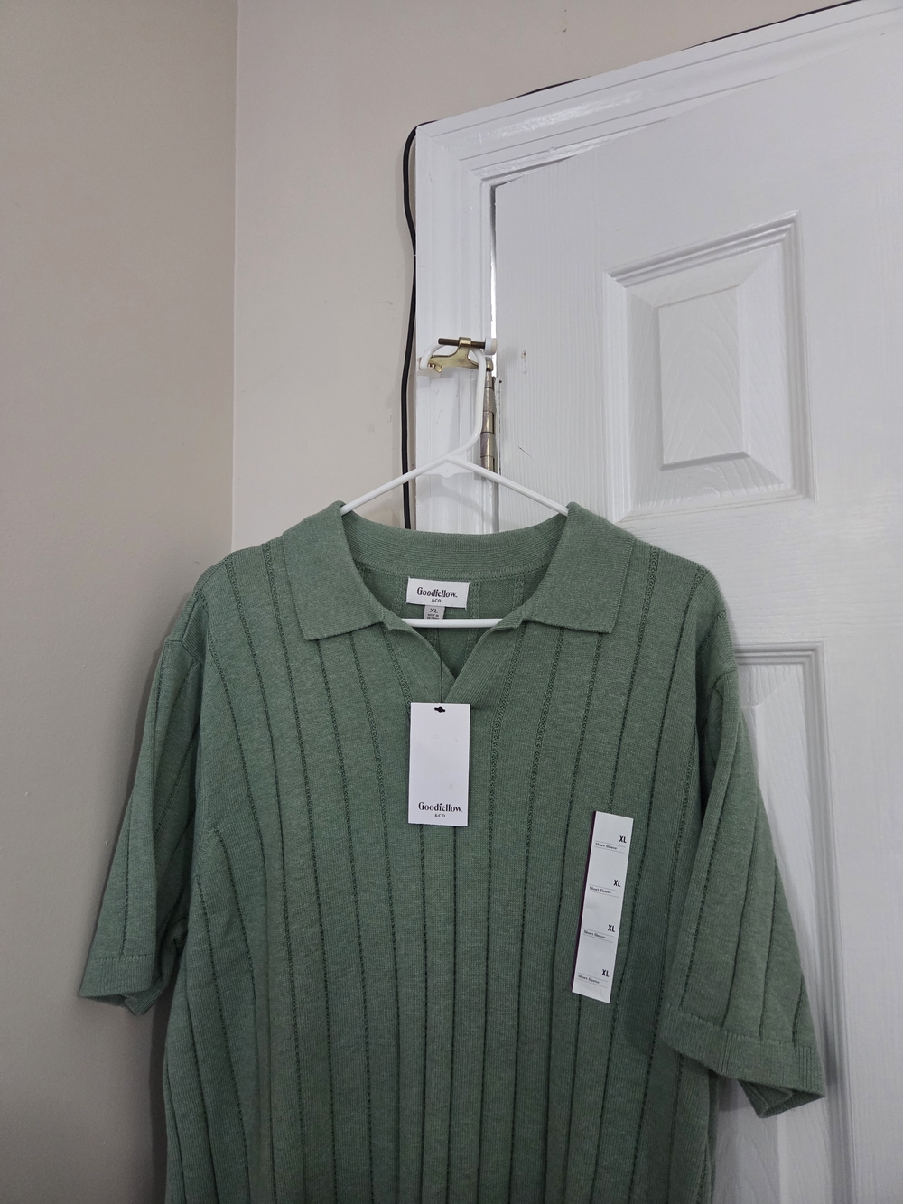 Goodfellow & Co Sage Green Short Sleeve Polo Sweater